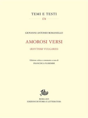 cover image of Amorosi versi